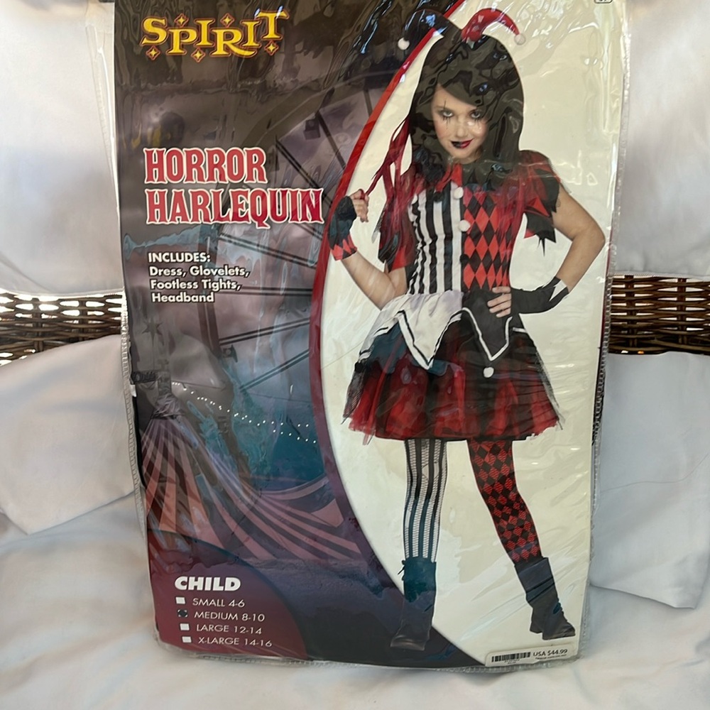 Horror Harlequin Costume